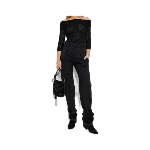 Straight Leg Pleated Trousers