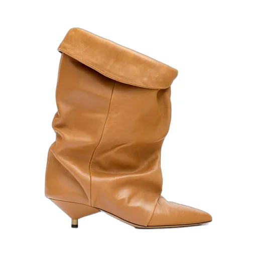Pointed-Toe Draped Boots