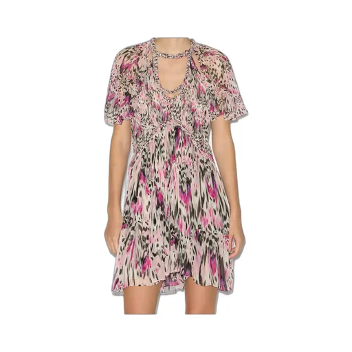 Randalia Short Dress In Gathered Silk