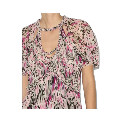 Randalia Short Dress In Gathered Silk