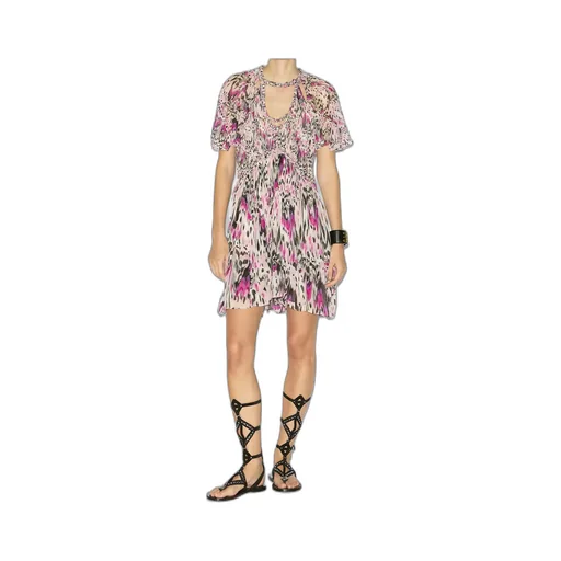 Randalia Short Dress In Gathered Silk