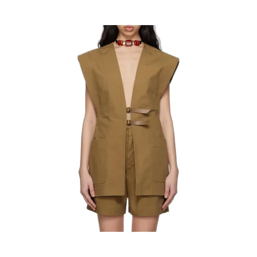 Wide Shoulder Sleeveless Vest