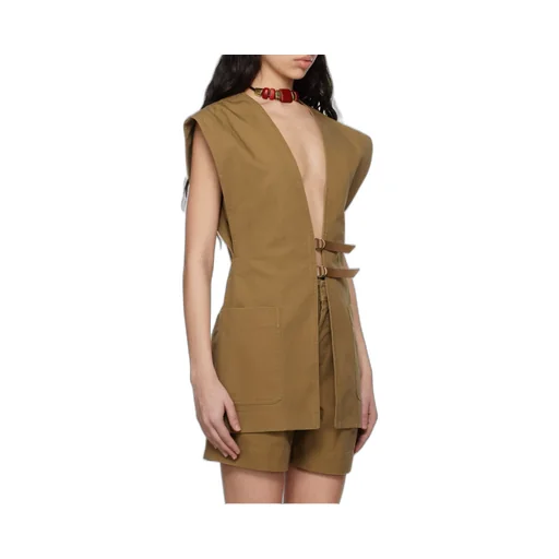 Wide Shoulder Sleeveless Vest