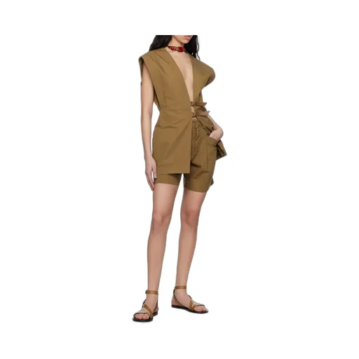Wide Shoulder Sleeveless Vest