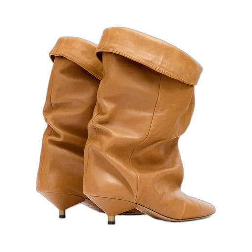 Pointed-Toe Draped Boots
