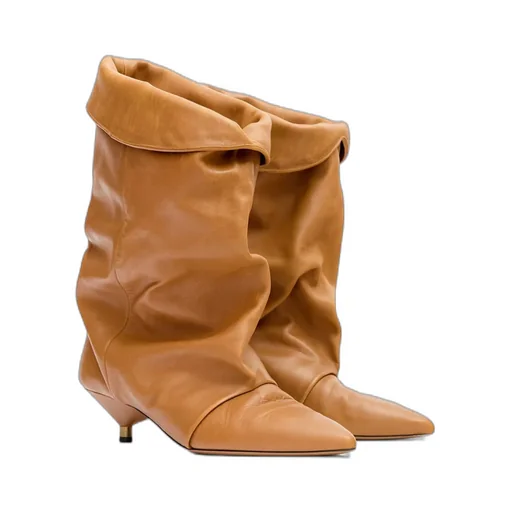 Pointed-Toe Draped Boots