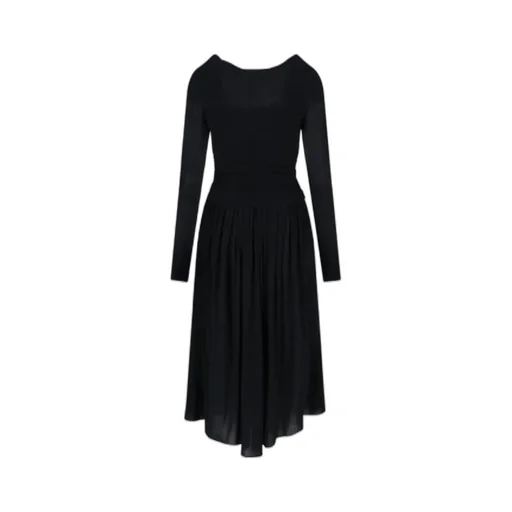 Draped V-Neck Maxi Dress