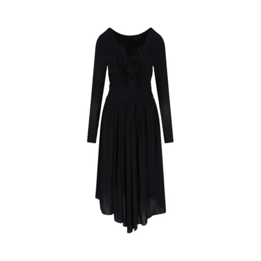 Draped V-Neck Maxi Dress
