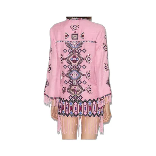 Zayana Embroidered Matka Silk Mini Dress
