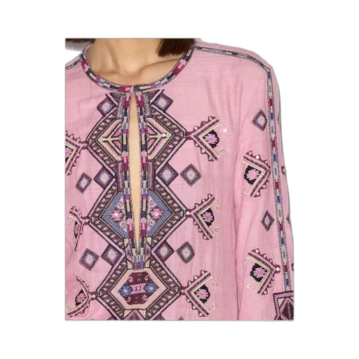Zayana Embroidered Matka Silk Mini Dress