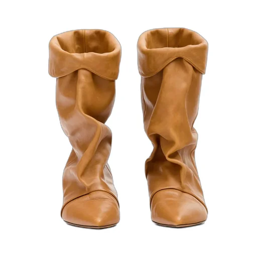 Pointed-Toe Draped Boots