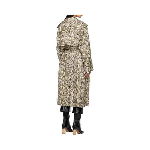 Double-Breasted Belted Trench Coat