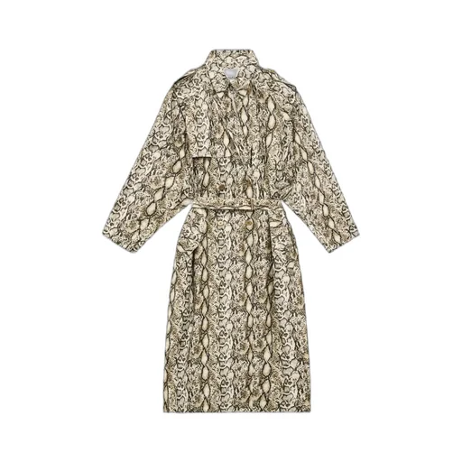 Double-Breasted Belted Trench Coat