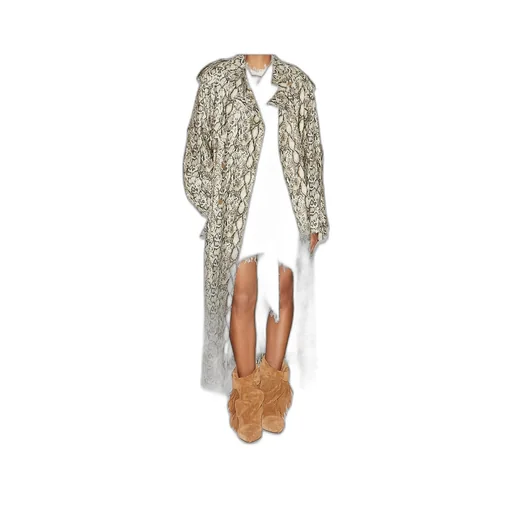 Double-Breasted Belted Trench Coat