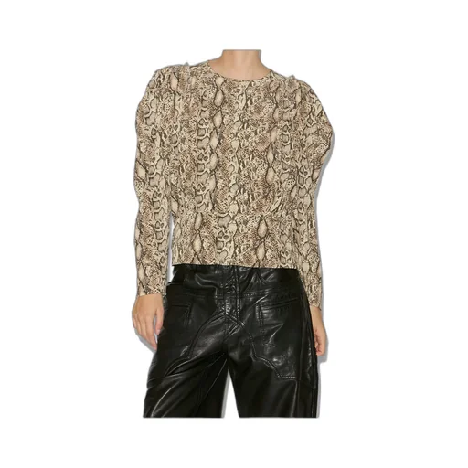Zarga Pleated Printed Blouse