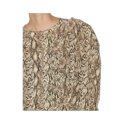 Zarga Pleated Printed Blouse