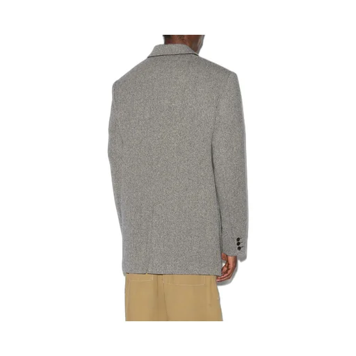Herringbone Pattern Single-Breasted Blazer