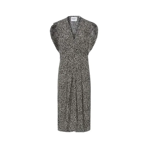 Gilya V-Neck Ruched Midi Dress