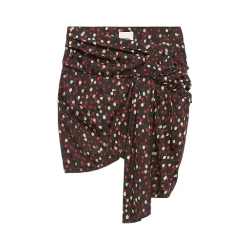 Ovia Polka-Dot Gathered Skirt