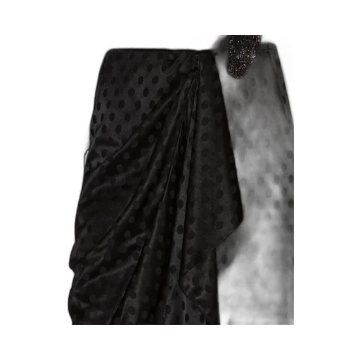 Asymmetrical Hem Draped Skirt