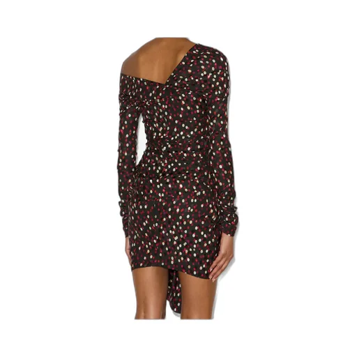 Pattern-Printed Long-Sleeved Dress