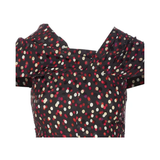 Dot Printed Short Sleeve Top