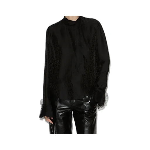 Scarf Detail Long-Sleeve Top