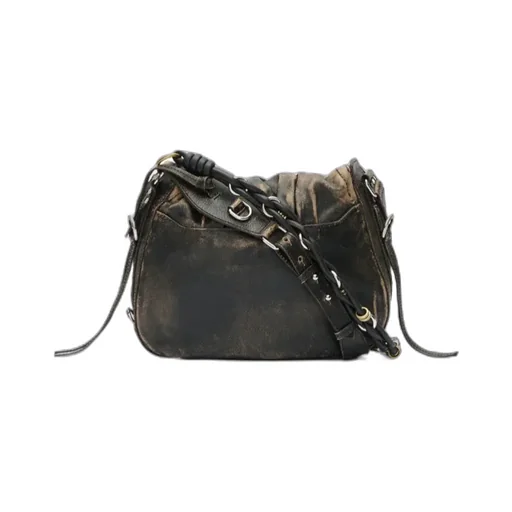 Drawstring Embellished Shoulder Bag
