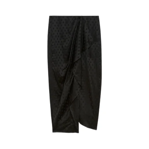 Asymmetrical Hem Draped Skirt