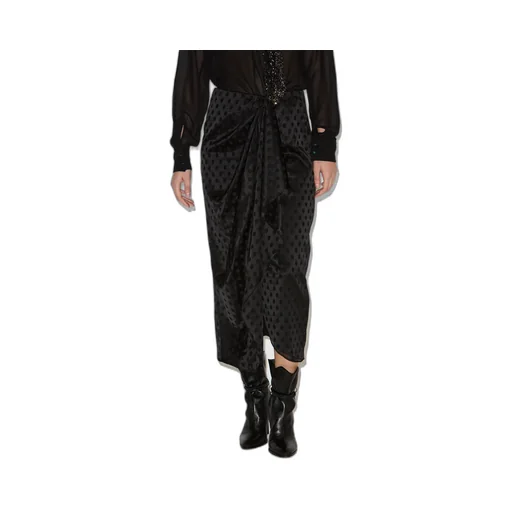 Asymmetrical Hem Draped Skirt