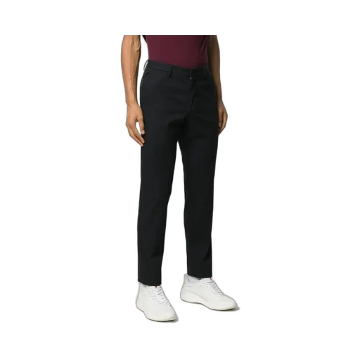 Straight-Leg Stretch-Cotton Trousers