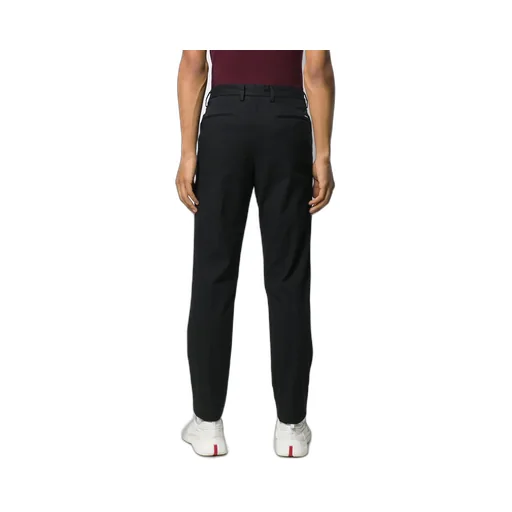 Straight-Leg Stretch-Cotton Trousers
