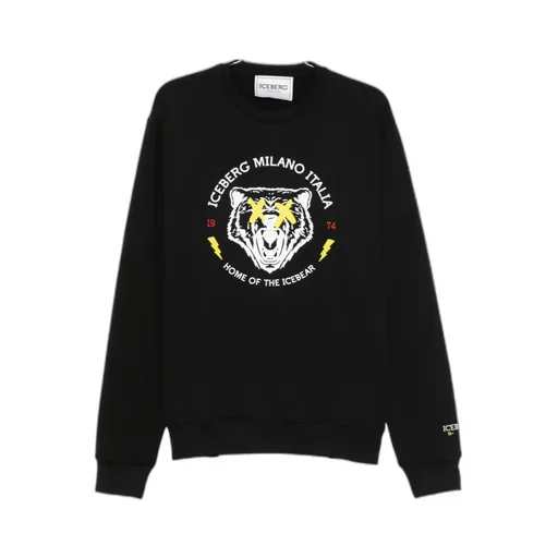 Bear-Embellished Crew-Neck Sweatshirt