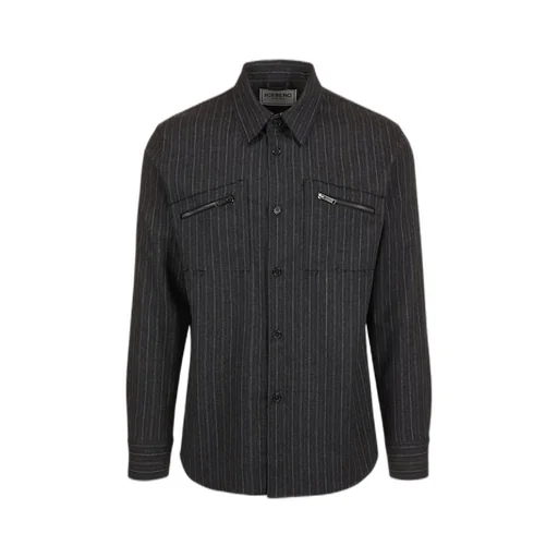 Pinstripe Zip-Pocket Shirt