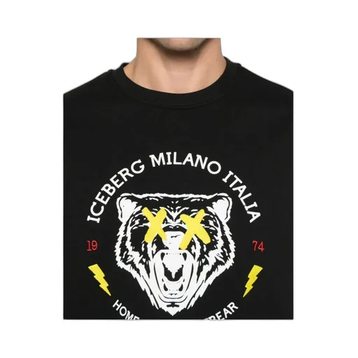 Bear-Embellished Crew-Neck Sweatshirt