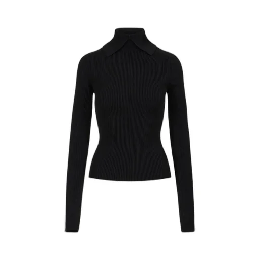Collared Ribbed Top