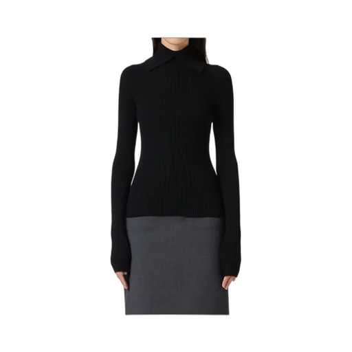 Collared Ribbed Top