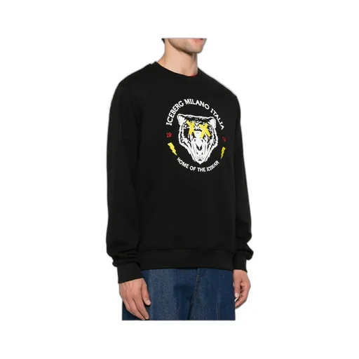 Bear-Embellished Crew-Neck Sweatshirt