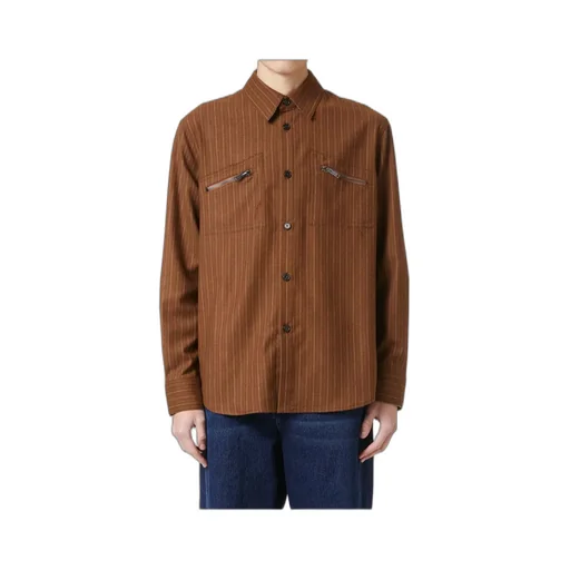 Pinstripe Zip-Pocket Shirt