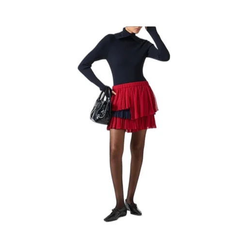 Ruffled Pleated Skirt