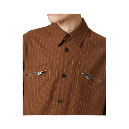 Pinstripe Zip-Pocket Shirt