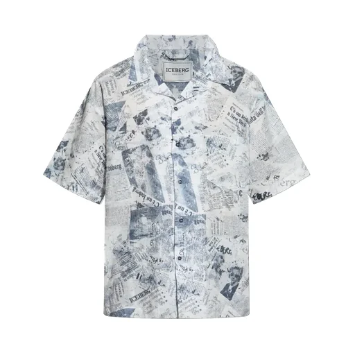 Allover Printed Short-Sleeved Shirt