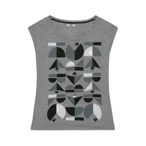 Printed Sleeveless T-Shirt