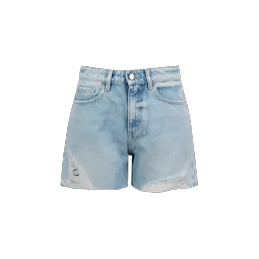 Distressed High-Waist Shorts