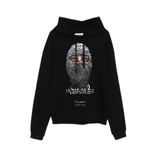 Mask Printed Drawstring Hoodie