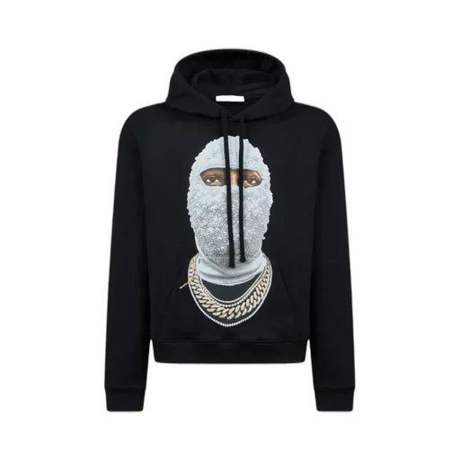 Mask Printed Drawstring Hoodie