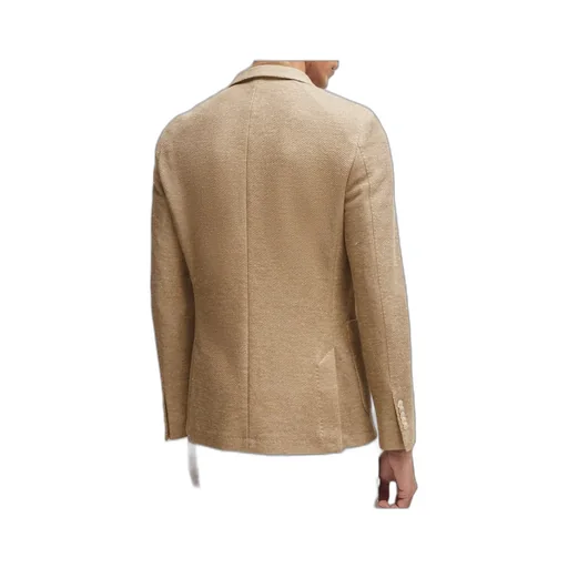 Single-Breasted Linen-Blend Blazer