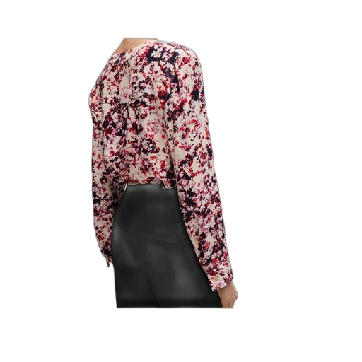 Floral-Print Satin Shirt