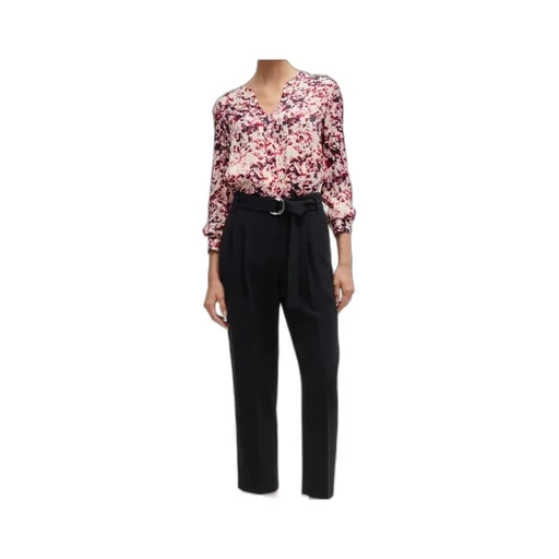 Floral-Print Satin Shirt