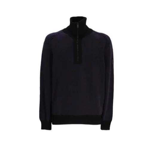 Half-Zip High-Neck Jumper